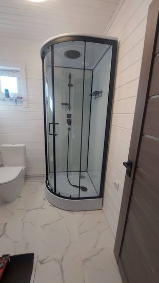 Установка душевой кабины шириной до 100 см