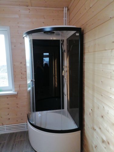 Установка душевой кабины шириной до 100 см