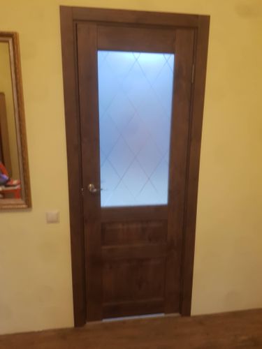 Установка межкомнатной двухстворчатой двери