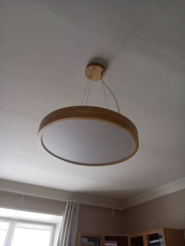 Установка люстры в сборке