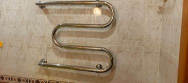 Монтаж водяного полотенцесушителя на готовую подводку (без подгонки)