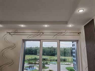 Установка декоративного карниза (одно, двух, трехрядный) длиной до 3,5  метров