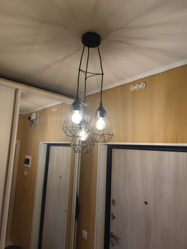 Установка люстры в сборке