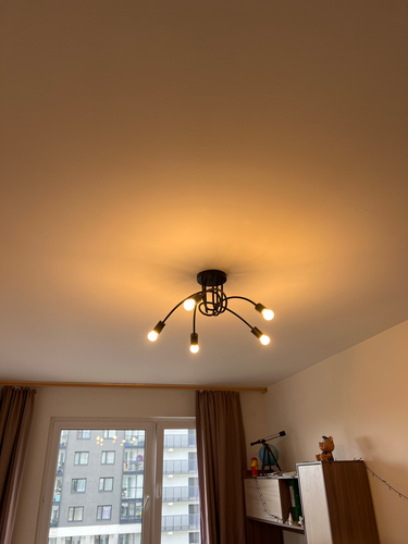 Установка люстры в сборке