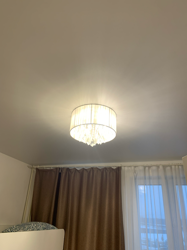 Установка люстры в сборке