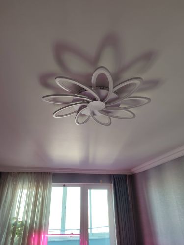 Установлено новое осветительное устройство, подключены провода, закреплено на потолке, проверена работа, обеспечена надежность креплений, завершен монтаж, обновлен интерьер.