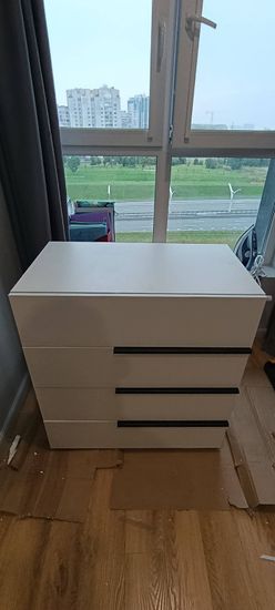 Сборка, установка и крепёж комода 4 ящика