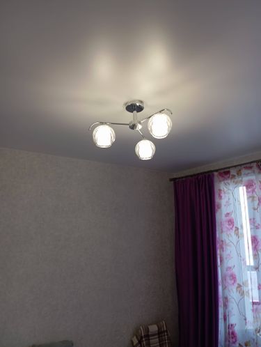 Установка люстры в сборке