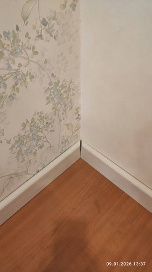 Монтаж деревянного/мдф плинтуса