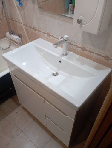 Установка смесителя (на готовые коммуникации)