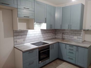 Сборка и установка проектной кухни под ключ Уменьшение глубины/высоты/ширины шкафов/фасадов/фальшпанелей Бытовая техника