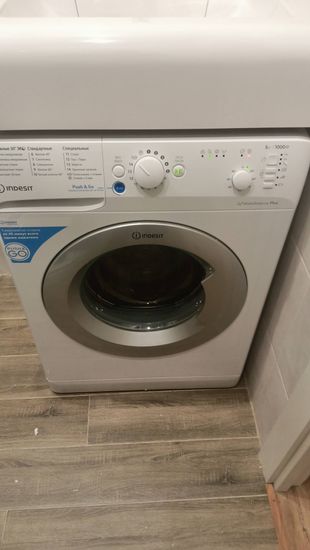 Установка отдельностоящей стиральной машины с подключением