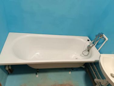 Установка ванны прямоугольной