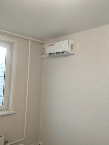 Установка сплит системы 7-9 kBTU (одноэтапный монтаж)