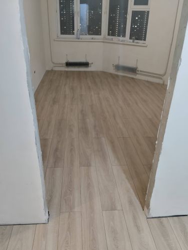 Прямая укладка ламината с подложкой более 20 кв.м