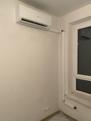 Установка сплит системы 7-9 kBTU (одноэтапный монтаж)