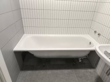 Установка ванны прямоугольной