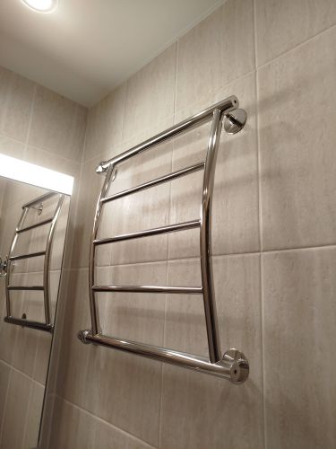 Монтаж водяного полотенцесушителя на готовую подводку (без подгонки)