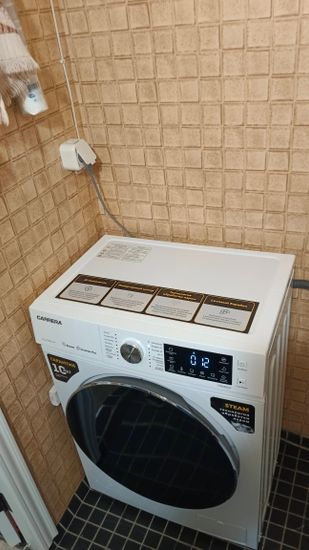 Установка отдельностоящей стиральной машины с подключением