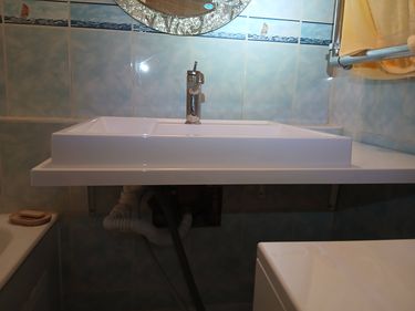 Установка раковины на кронштейнах