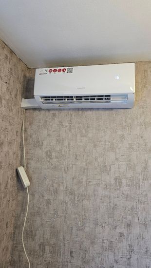 Установка сплит системы 7-9 kBTU (одноэтапный монтаж)