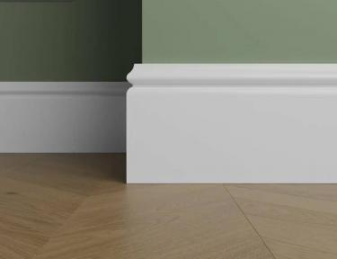 Монтаж полиуретанового/дюрополимерного плинтуса до 100 мм