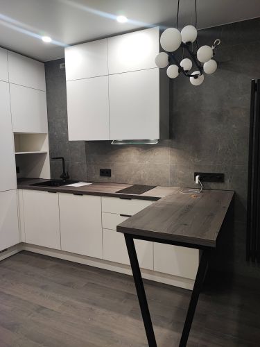 Доработка канализации и системы водоснабжения для подключения мойки и смесителя/ при наличии оплаченной доработки для пм/стм Мария Комплекс подключение вытяжки встраиваемой, с прокладкой воздуховода Мария Комплекс подключение электрической варочной панели в столешницу ДСП, нерж., Кварцелан Мария