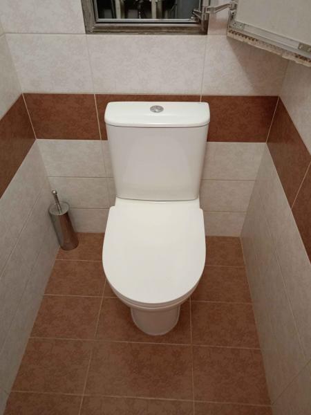 Установлено новое сантехническое оборудование, подключены коммуникации, проверена герметичность, выполнена фиксация к полу, произведена очистка рабочей зоны.