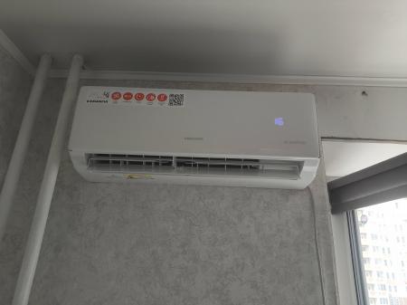 Установка сплит системы 7-9 kBTU (одноэтапный монтаж)