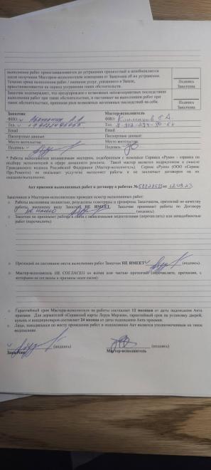 Собрана кухня: установлены шкафы, смонтирована столешница из ДСП, искусственного камня, массива или пластика. Все элементы выровнены, закреплены, проверены на функциональность. Претензий нет.