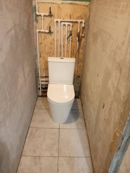 Установка напольного унитаза
