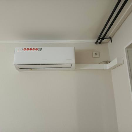 Установка сплит системы 7-9 kBTU (одноэтапный монтаж)