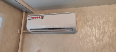 Установка сплит системы 7-9 kBTU (одноэтапный монтаж)
