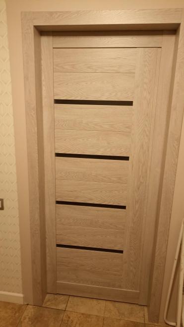 Установка межкомнатной одностворчатой раздвижной навесной двери без отделки проема