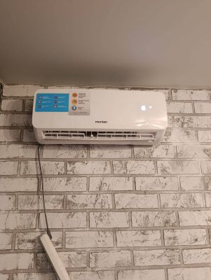 Установка сплит системы 7-9 kBTU (одноэтапный монтаж)