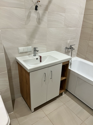 Установка смесителя (на готовые коммуникации)