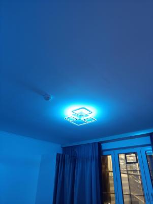 Установка люстры в сборке