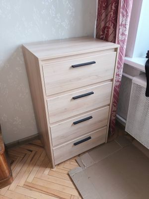 Сборка, установка и крепёж комода 4 ящика