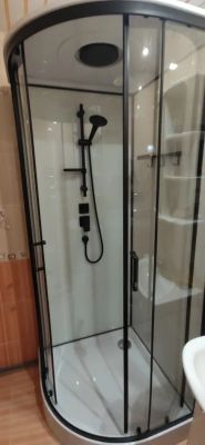 Установка душевой кабины шириной до 90 см