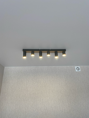 Установка люстры в сборке