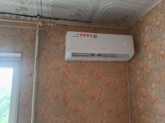 Установка сплит системы 7-9 kBTU (одноэтапный монтаж)