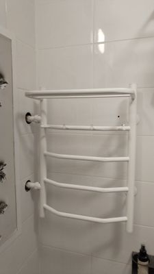 Монтаж водяного полотенцесушителя на готовую подводку (без подгонки)