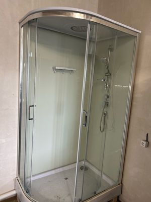 Установка душевой кабины шириной до 120 см
