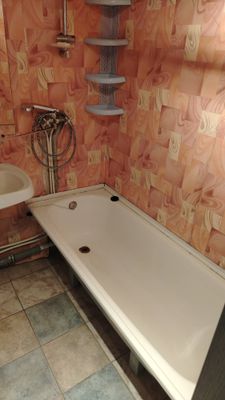 Установка акриловой/стальной ванны