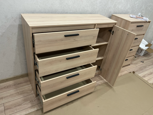 Сборка, установка и крепёж комода 4 ящика