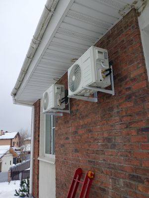 Установка сплит системы 7-9 kBTU (одноэтапный монтаж)