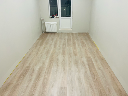 Прямая укладка ламината с подложкой более 20 кв.м