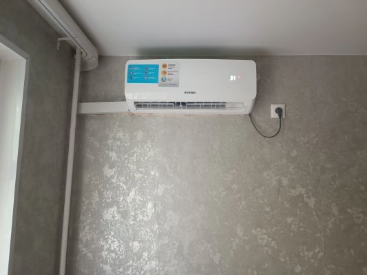 Установка сплит системы 7-9 kBTU (одноэтапный монтаж)