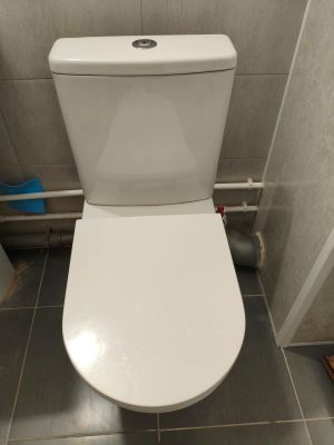 Установка напольного унитаза