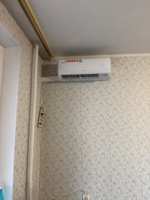Установка сплит системы 7-9 kBTU (одноэтапный монтаж)